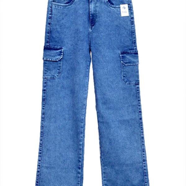 Women Cargo Blue Jeans