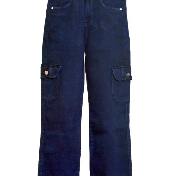 Women Cargo Dark Blue Jeans