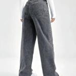 Women Baggy Fit Grey Jeans