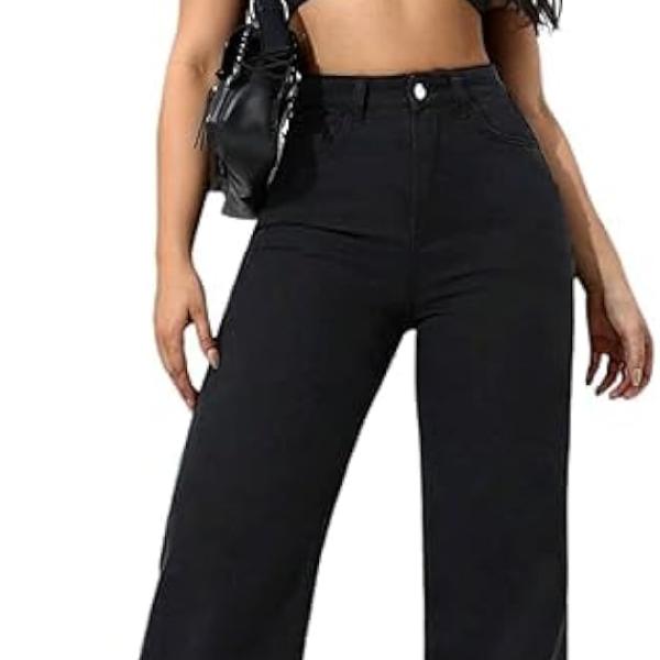 Women Straight Fit Black Jeans