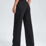Women Wide-Leg High-Waist Black Jeans