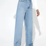 Women Baggy Fit Blue Jeans