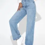 Women Baggy Fit Blue Jeans