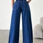 Women Baggy Fit Blue Jeans