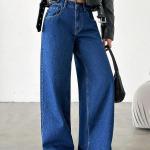 Women Baggy Fit Blue Jeans
