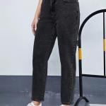 Women Tapered Leg Grey Jeans