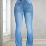 Women Bootcut Fit Blue Jeans