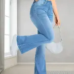 Women Bootcut Fit Blue Jeans