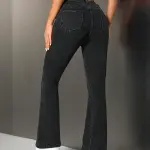 Women Bootcut Fit Black Jeans