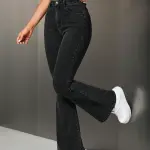 Women Bootcut Fit Black Jeans