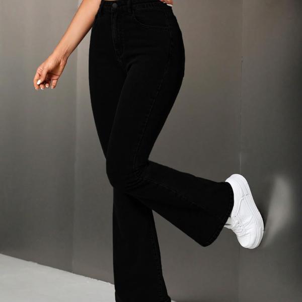 Women Bootcut Fit Black Jeans