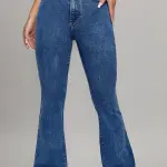 Women Bootcut Blue Jeans