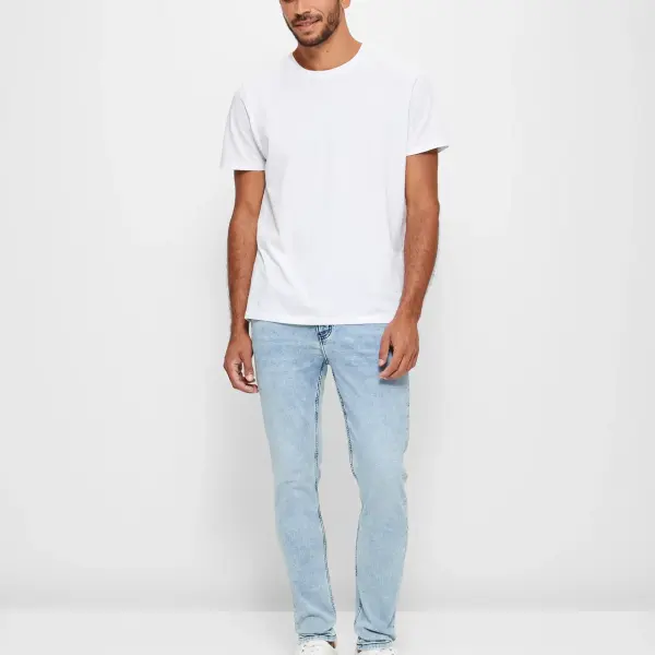 Men Slim Fit Blue Jeans