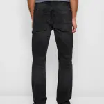 Men Straight Fit Black Jeans