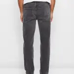 Men Straight Fit Grey Jeans